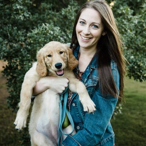 Smiling dog at Paz South waiting for their diagnostics results